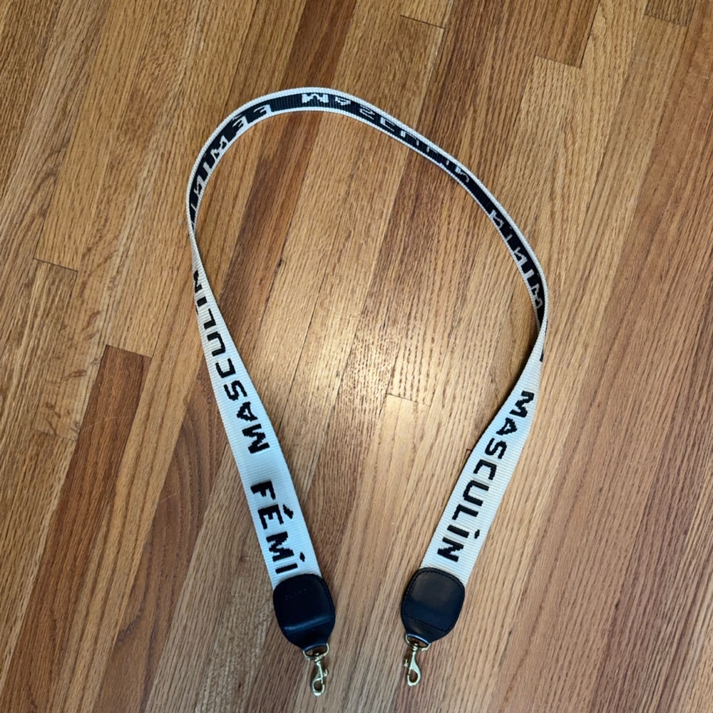 Clare V Black and White Crossbody Strap